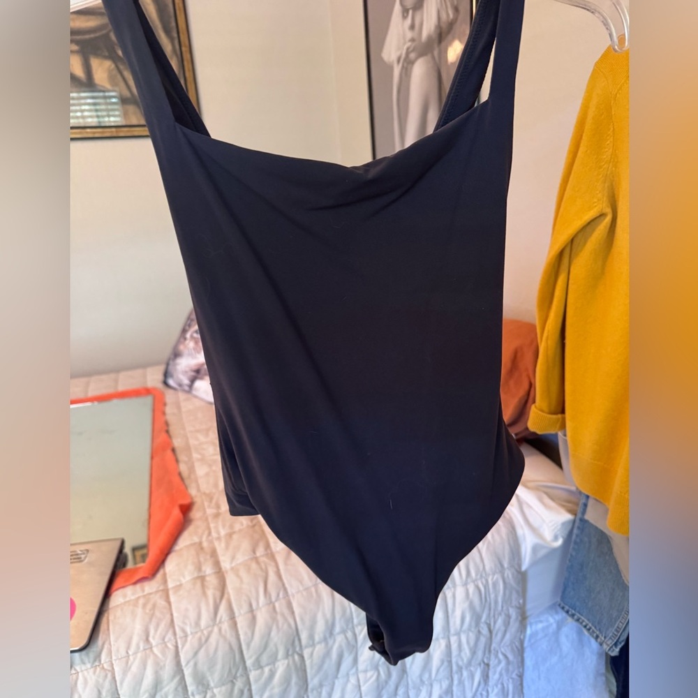 SKIMS Black One-Piece Bodysuit